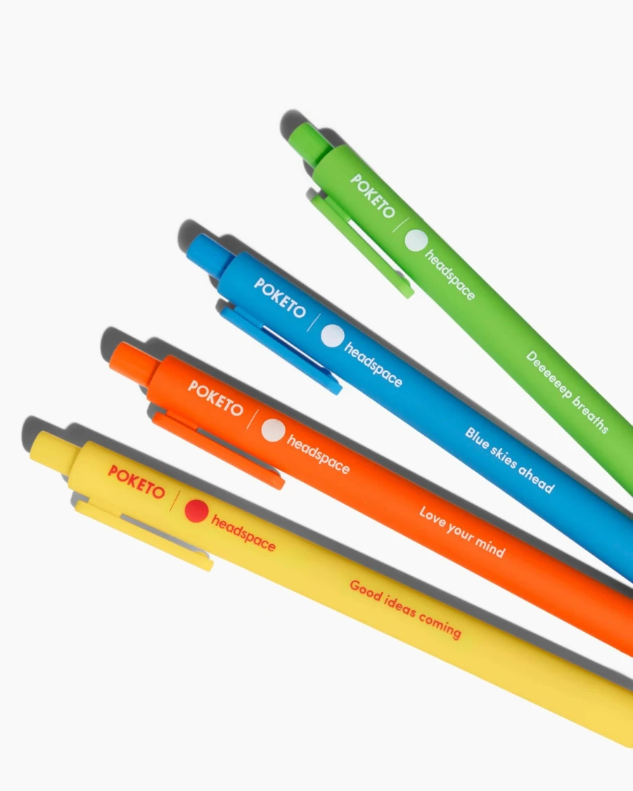 Poketo x Headspace Collaboration Pens - Limited Edition Mindfulness Writing Tools