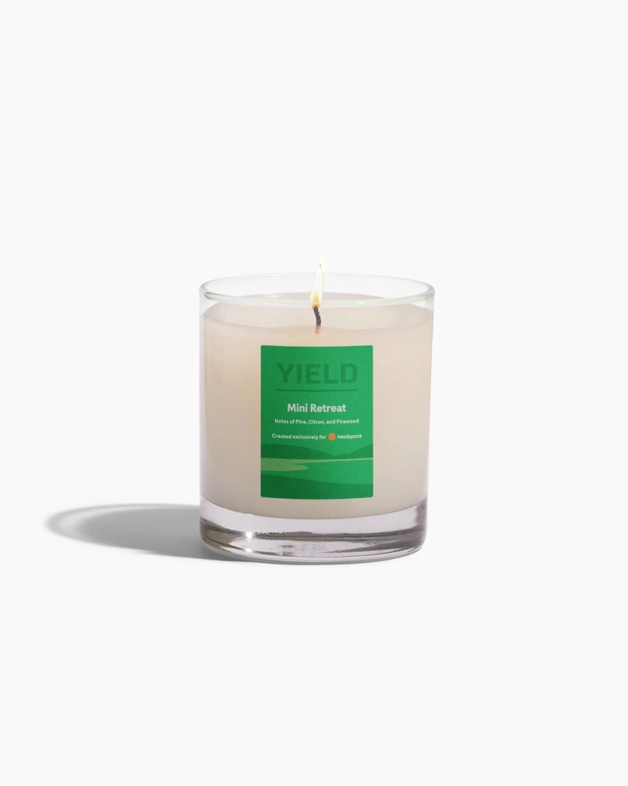 Poketo Headspace X Yield Mini Retreat Scented Candle for Meditation & Relaxation