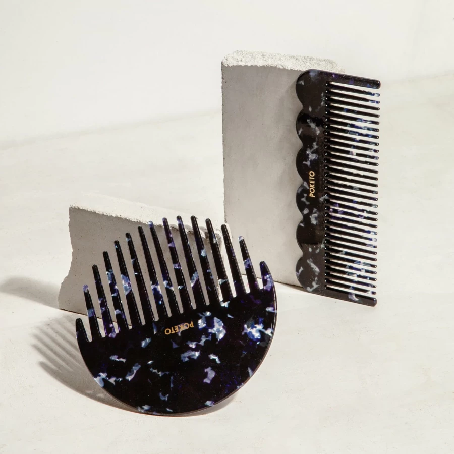 Poketo Midnight Circle Comb - Stylish Hair Accessory for Women & Men