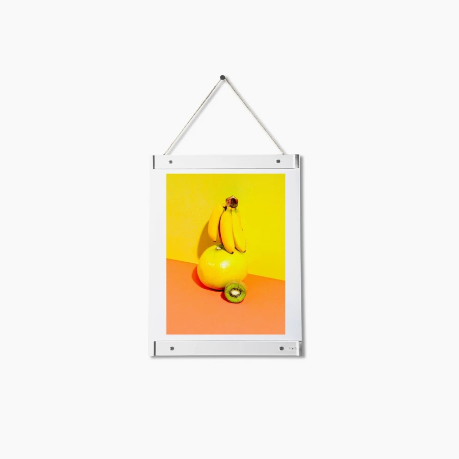 Poketo Acrylic Poster Hanger - Clear Display Clips for Wall Art and Prints