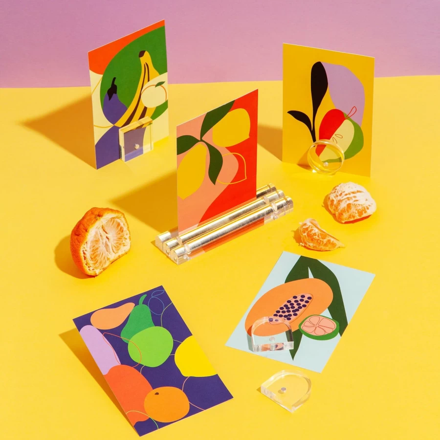 "Poketo Tutti Frutti Postcards – Colorful Fruit-Themed Greeting Cards"