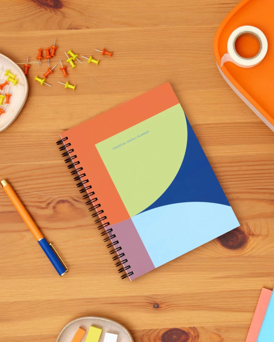 Poketo Essential Weekly Planner - Stylish & Functional Planning Notebook for Productivity