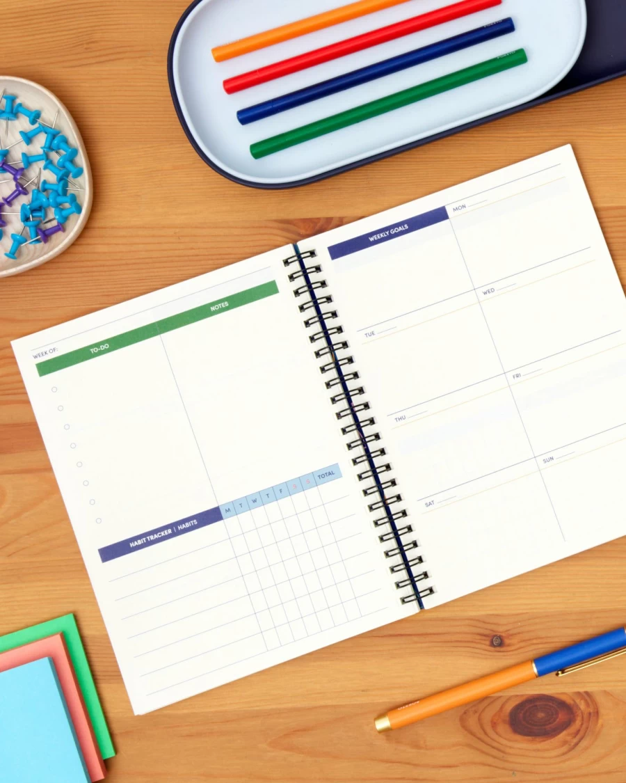 Poketo Essential Weekly Planner - Stylish & Functional Planning Notebook for Productivity
