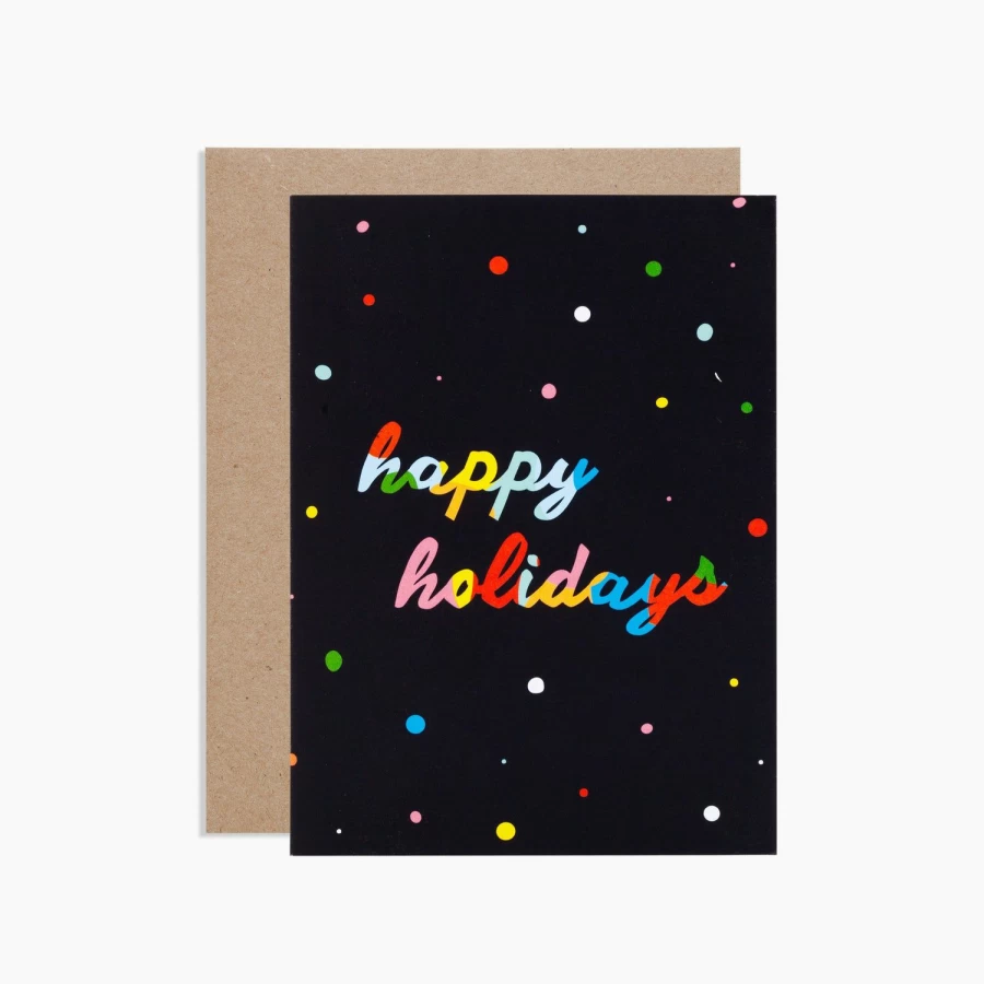 "Poketo Happy Holidays Greeting Card - Festive Seasonal Greetings"