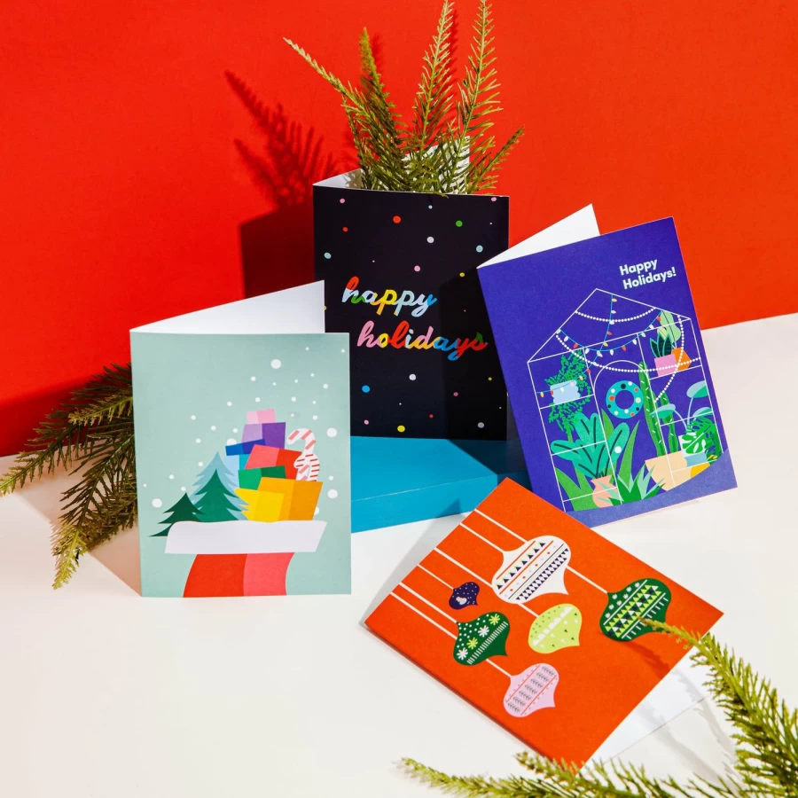 "Poketo Happy Holidays Greeting Card - Festive Seasonal Greetings"