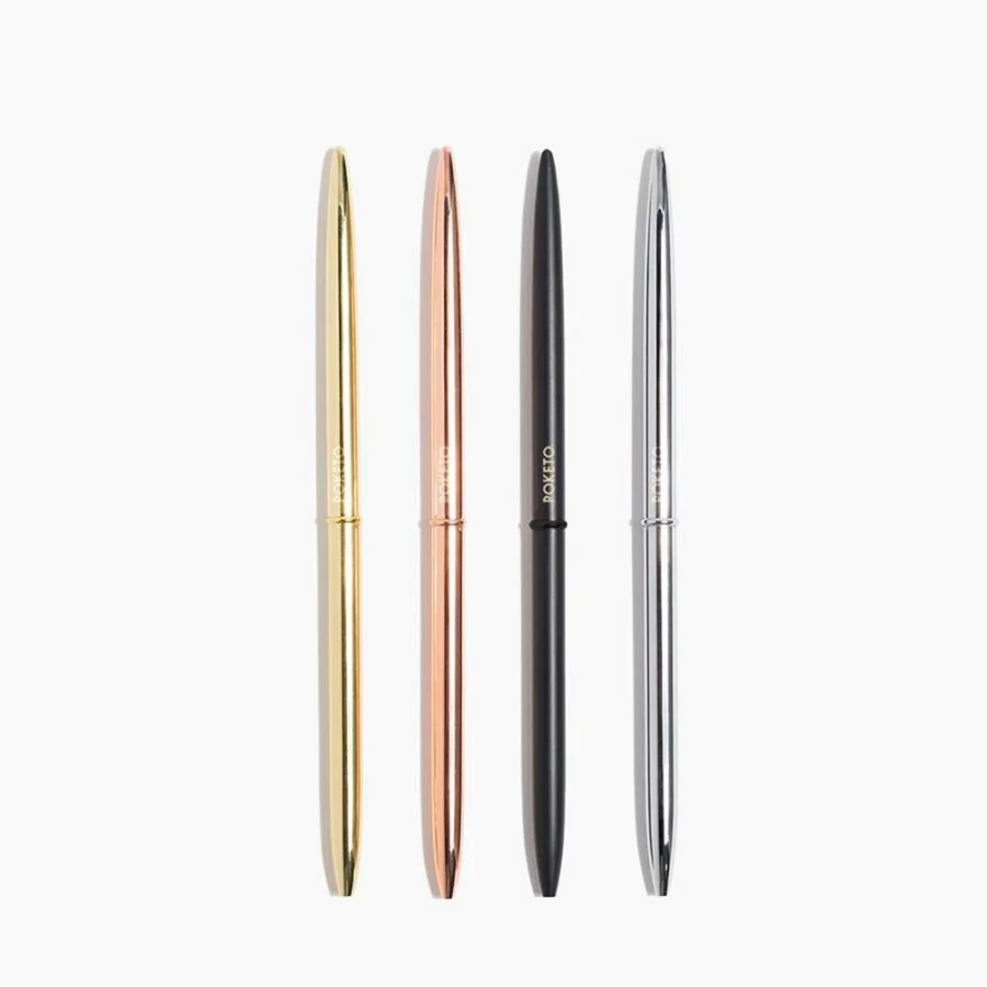 Poketo Slim Pen - Ultra-Thin Stylish Ballpoint Pen for Precision Writing