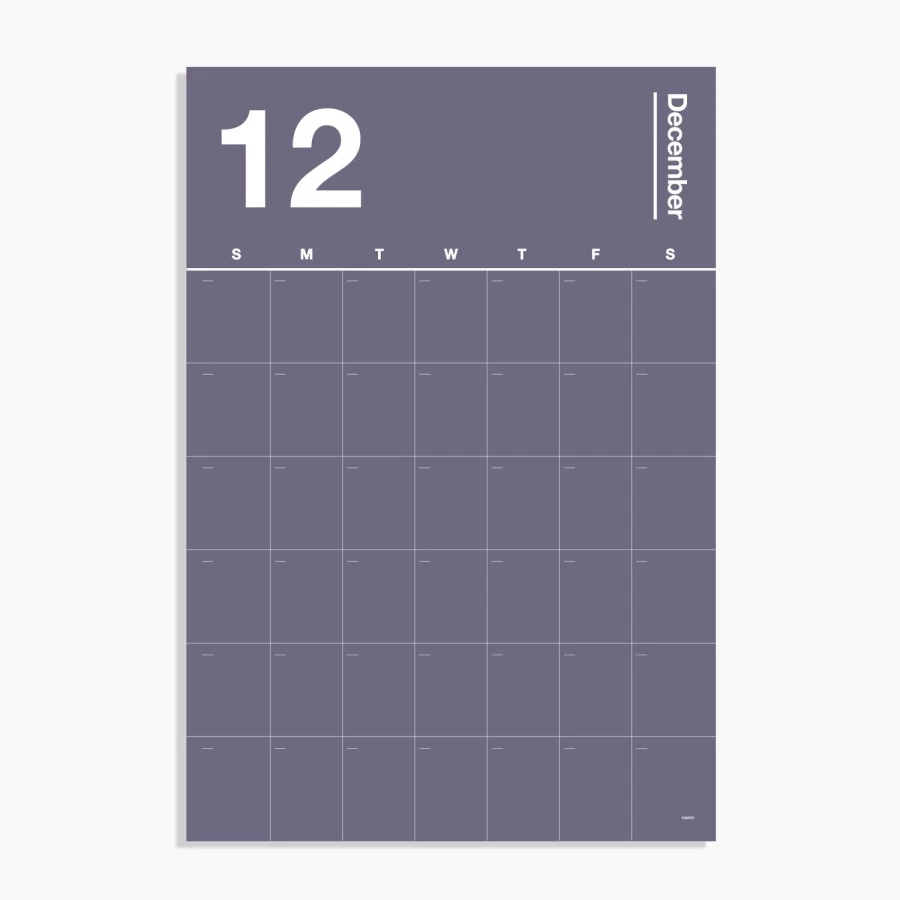 Poketo Spectrum Wall Planner - Colorful & Durable Annual Calendar for Home & Office