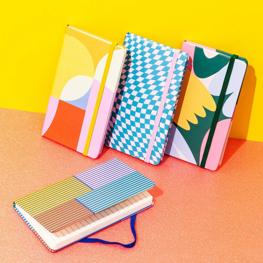 Poketo Pattern Hardcover Notebook - Stylish & Durable Journal for Writing & Sketching