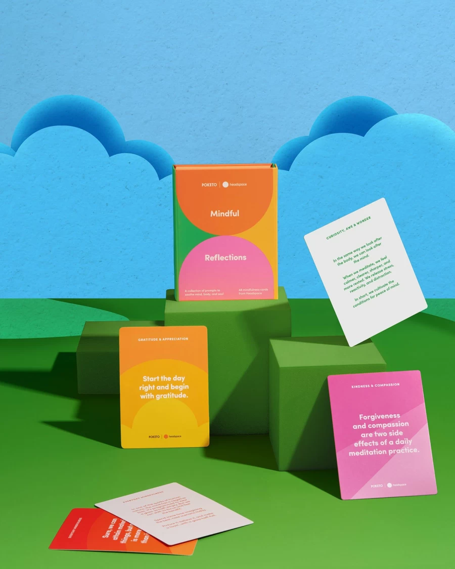 Poketo Mindfulness Cards for Stress Relief - Headspace Collaboration