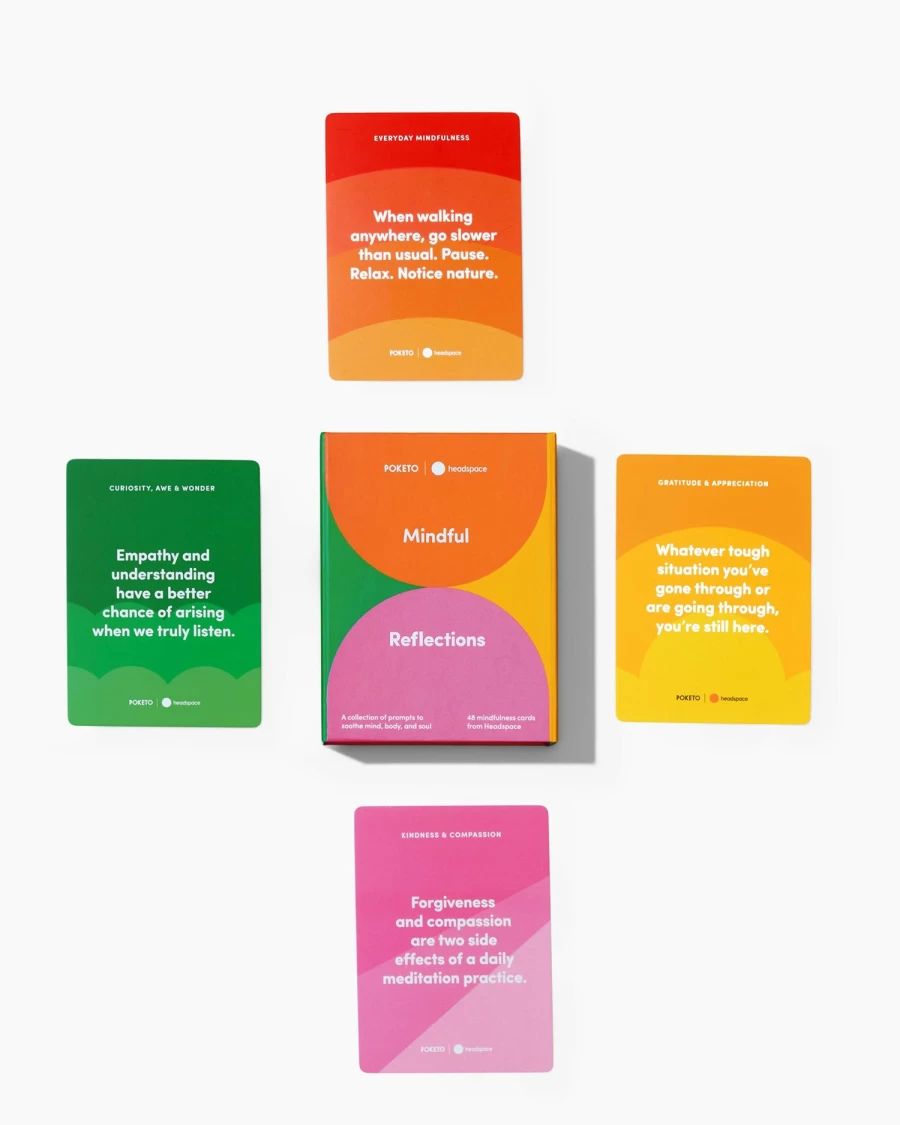 Poketo Mindfulness Cards for Stress Relief - Headspace Collaboration