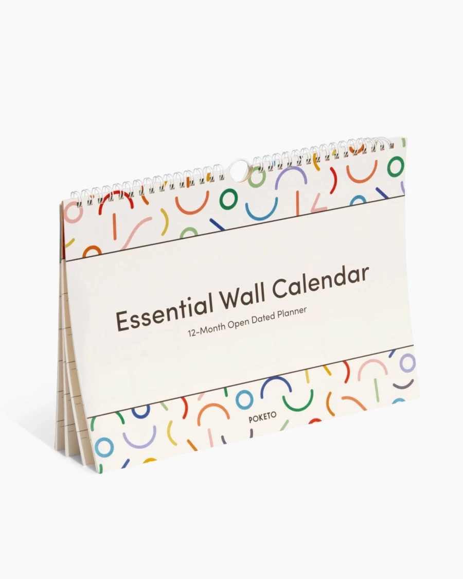 Poketo Doodle Design Essential Wall Calendar - Creative & Stylish Planner