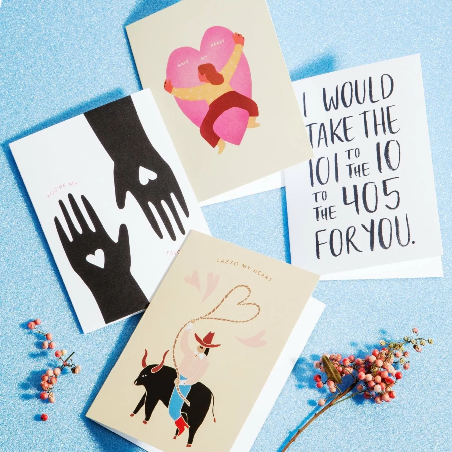 "Poketo Lasso My Heart Greeting Card - Unique Heart Design"