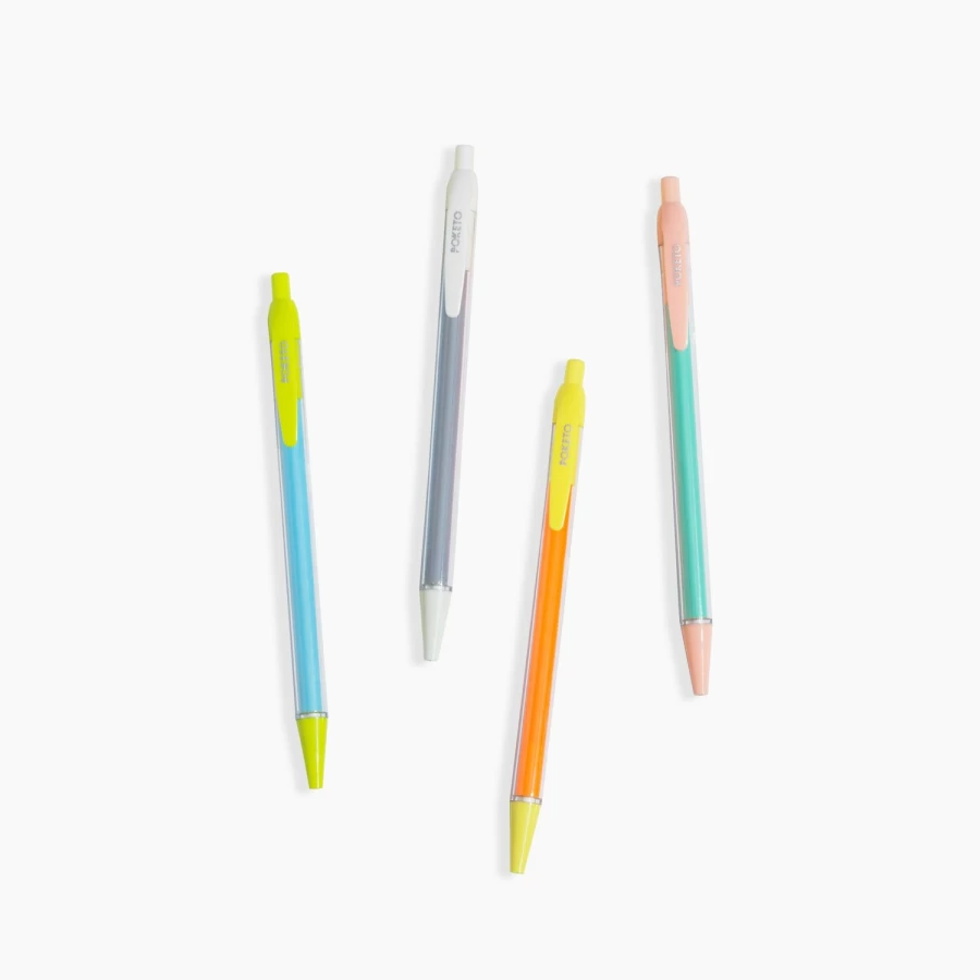 Poketo 4-Piece Colorblock Mechanical Pencil Set - Assorted Colors