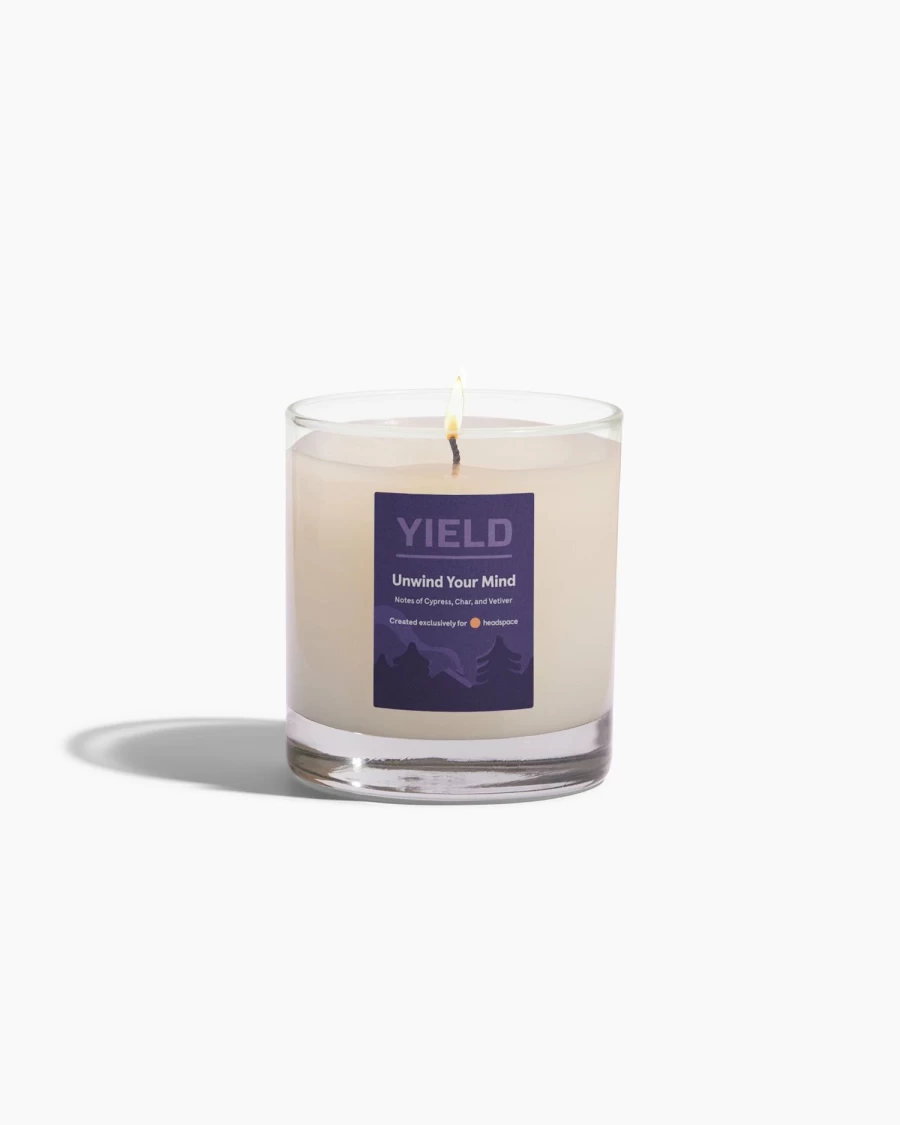 Poketo Headspace X Yield Unwind Your Mind Scented Candle for Relaxation
