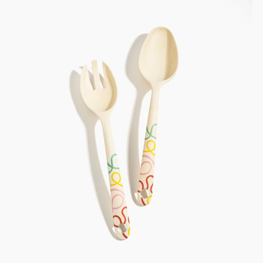 Poketo Bamboo Serving Set - Eco-Friendly Bamboo Trays & Plates for Entertaining