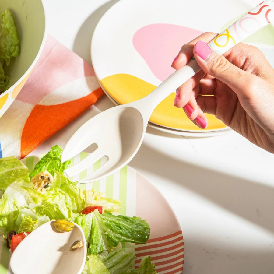 Poketo Bamboo Serving Set - Eco-Friendly Bamboo Trays & Plates for Entertaining