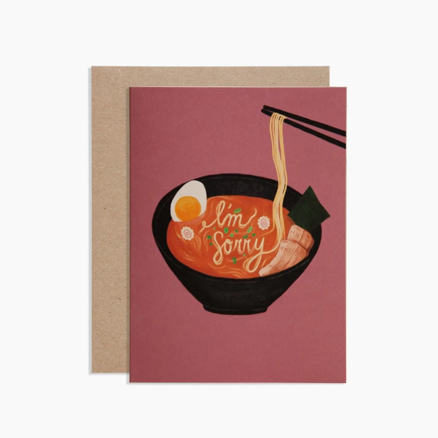 "Poketo I'M Sorry Ramen Card - Fun Apology Gift for Ramen Lovers"