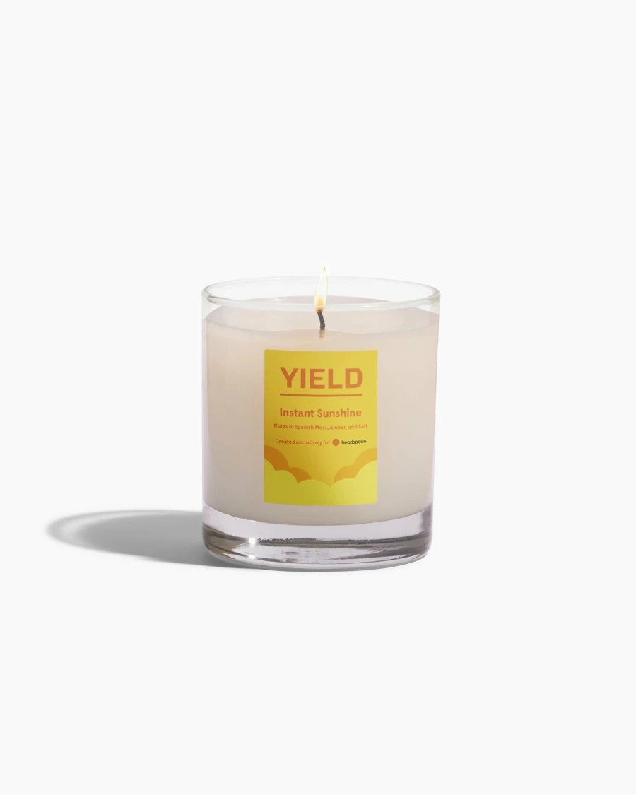 Poketo Headspace X Yield Meditation Candle Trio - Aromatherapy Gift Set for Relaxation & Mindfulness