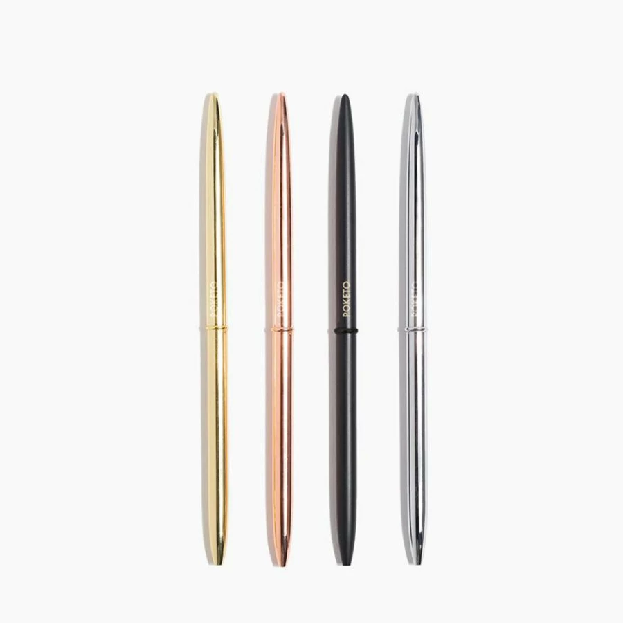Poketo Slim Pen - Ultra-Thin Stylish Ballpoint Pen for Precision Writing