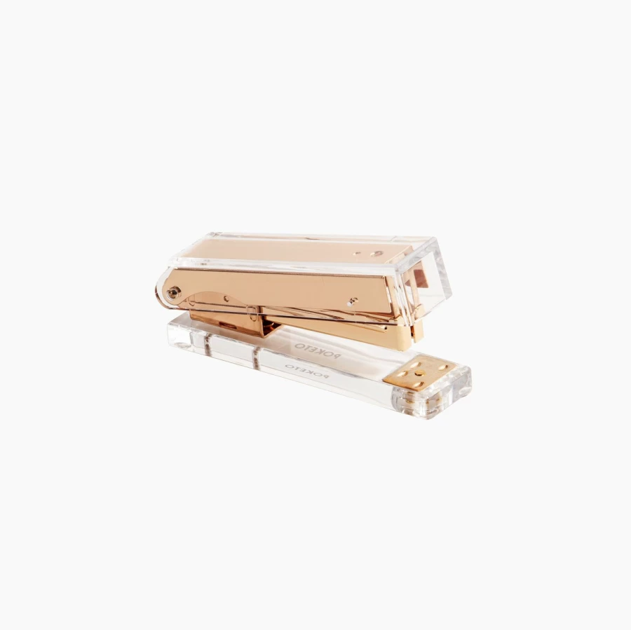 Poketo Acrylic Stapler - Transparent Desktop Stapler for Office & School Supplies