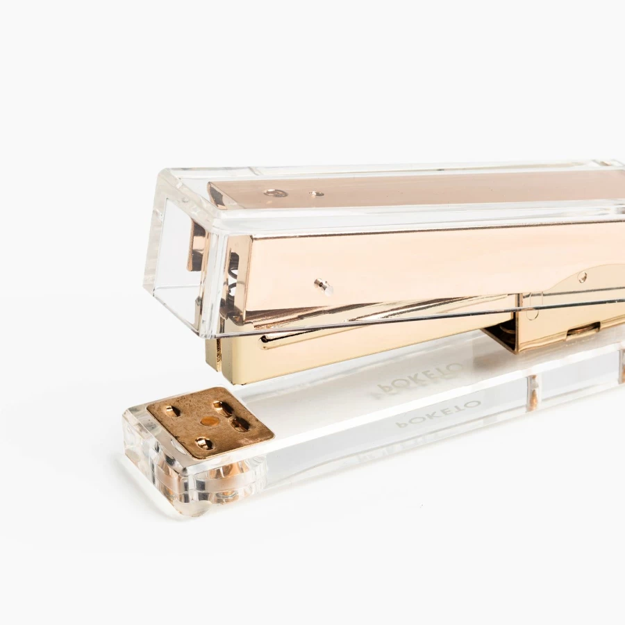 Poketo Acrylic Stapler - Transparent Desktop Stapler for Office & School Supplies