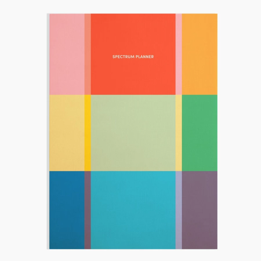 Poketo Rainbow Spectrum Planner - Colorful Daily & Weekly Organizer for Productivity & Planning