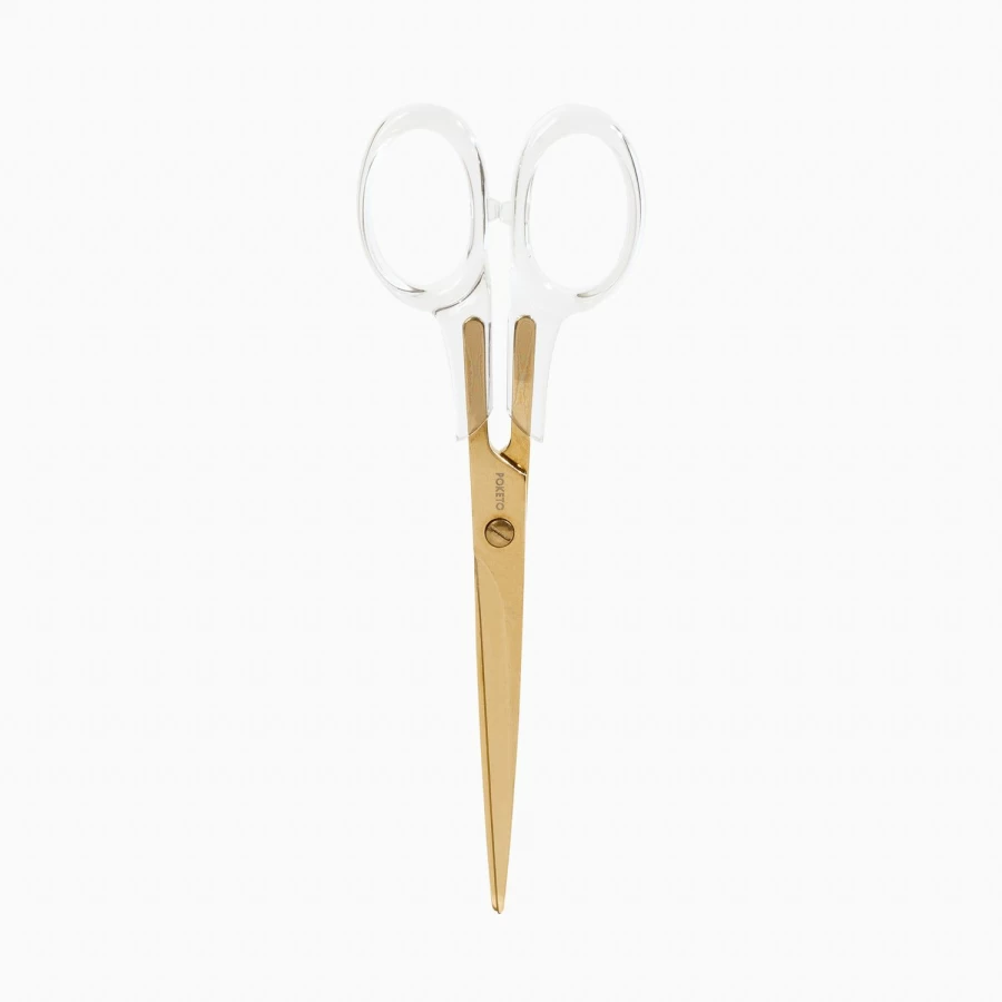 Poketo Premium Acrylic Scissors - Sharp Stainless Steel Blades for Crafting, Art & DIY Projects