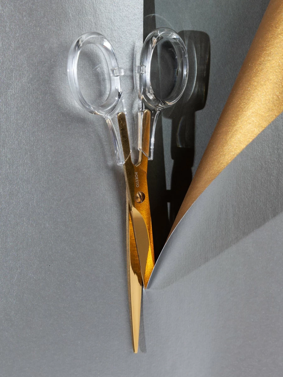 Poketo Premium Acrylic Scissors - Sharp Stainless Steel Blades for Crafting, Art & DIY Projects