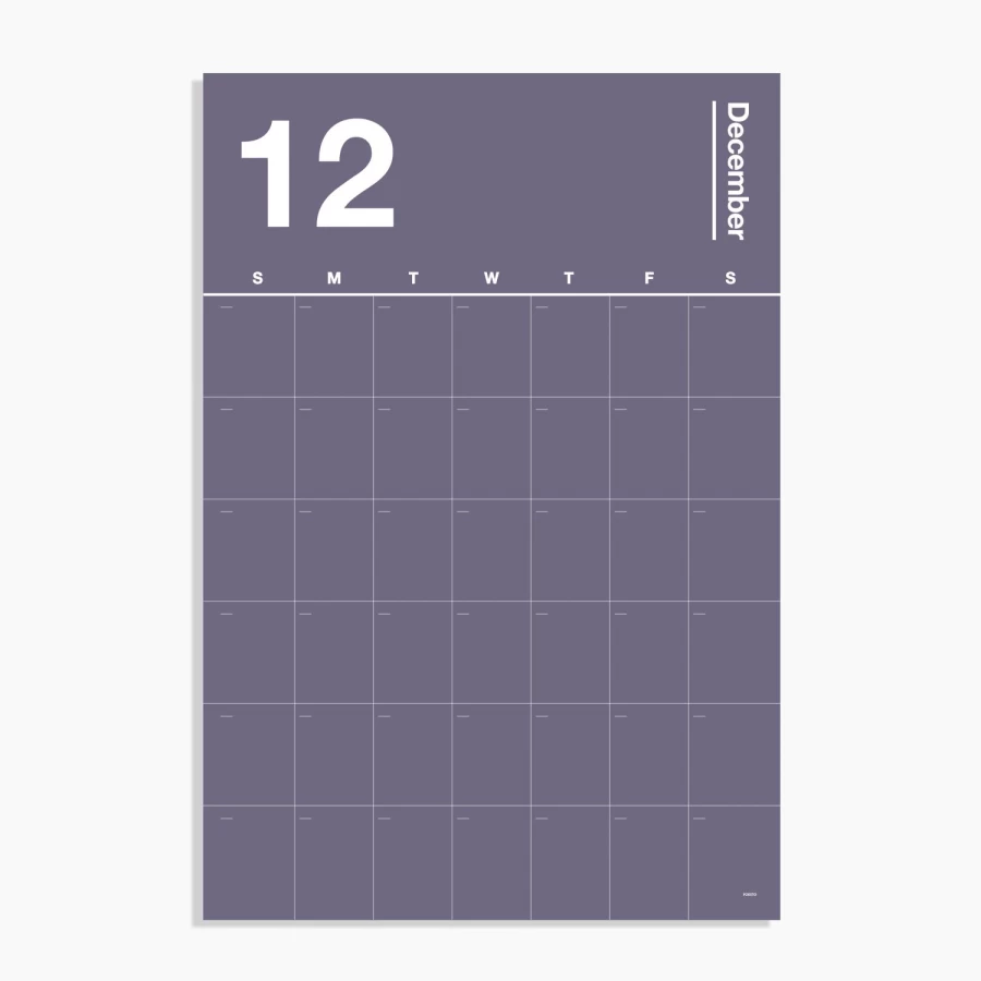 Poketo Spectrum Wall Planner - Colorful & Durable Annual Calendar for Office & Home Organization