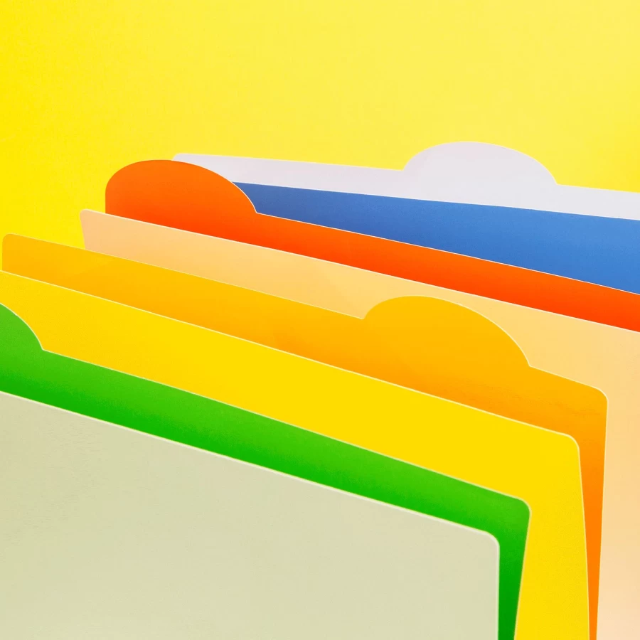 "Poketo Colorblock File Folder Set - Stylish & Functional Organizer for Office & Home"