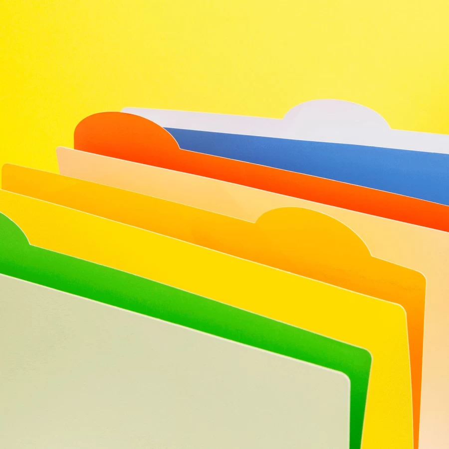 "Poketo Colorblock File Folder Set - Stylish & Organized Document Storage"