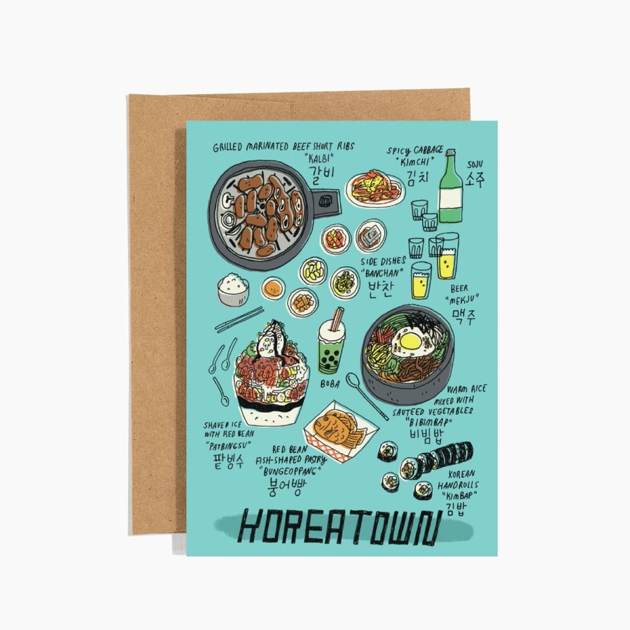 "Poketo Koreatown Greeting Card - Stylish Korean-Inspired Design"