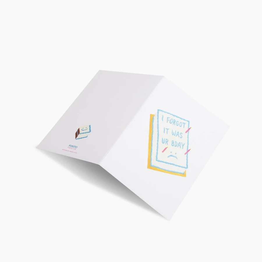 "Poketo Birthday Card - Last-Minute Forgot Your Birthday Greeting Card"