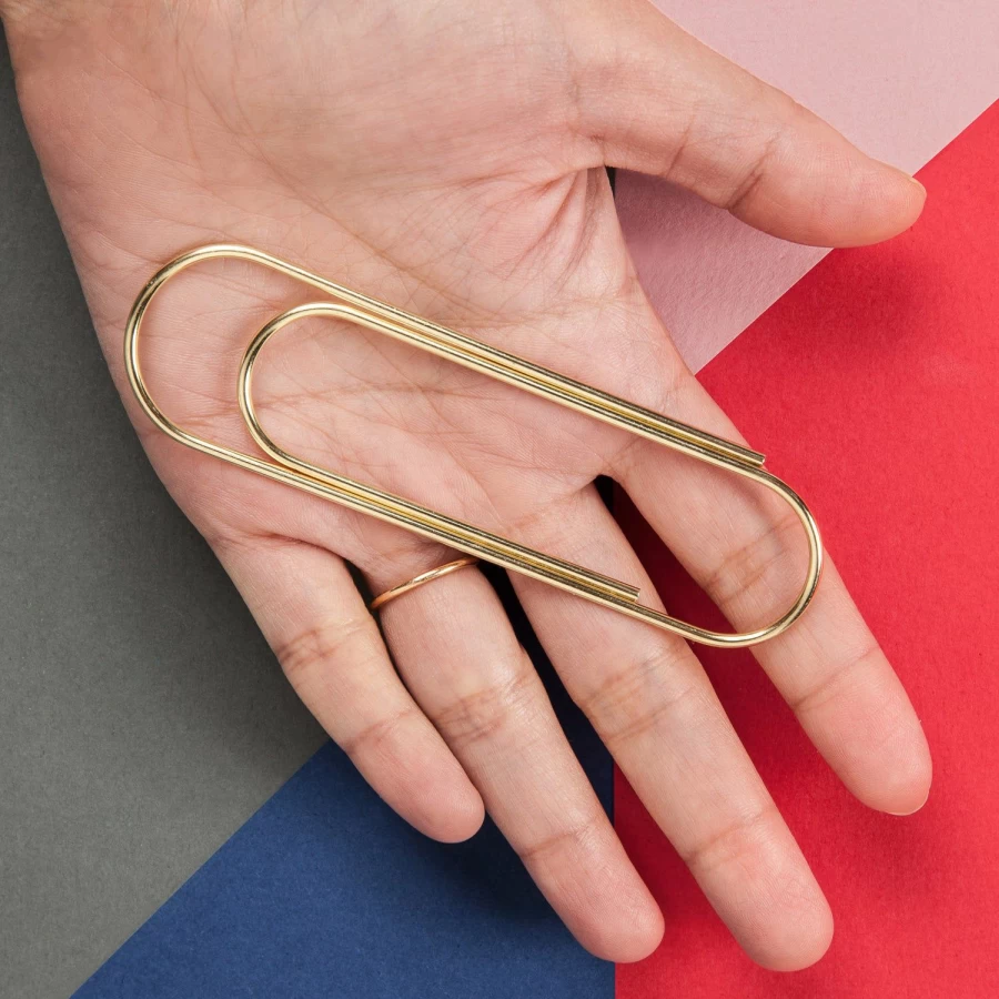 Poketo Giant Paper Clips - Large Decorative Binder Clips for Office & School Supplies