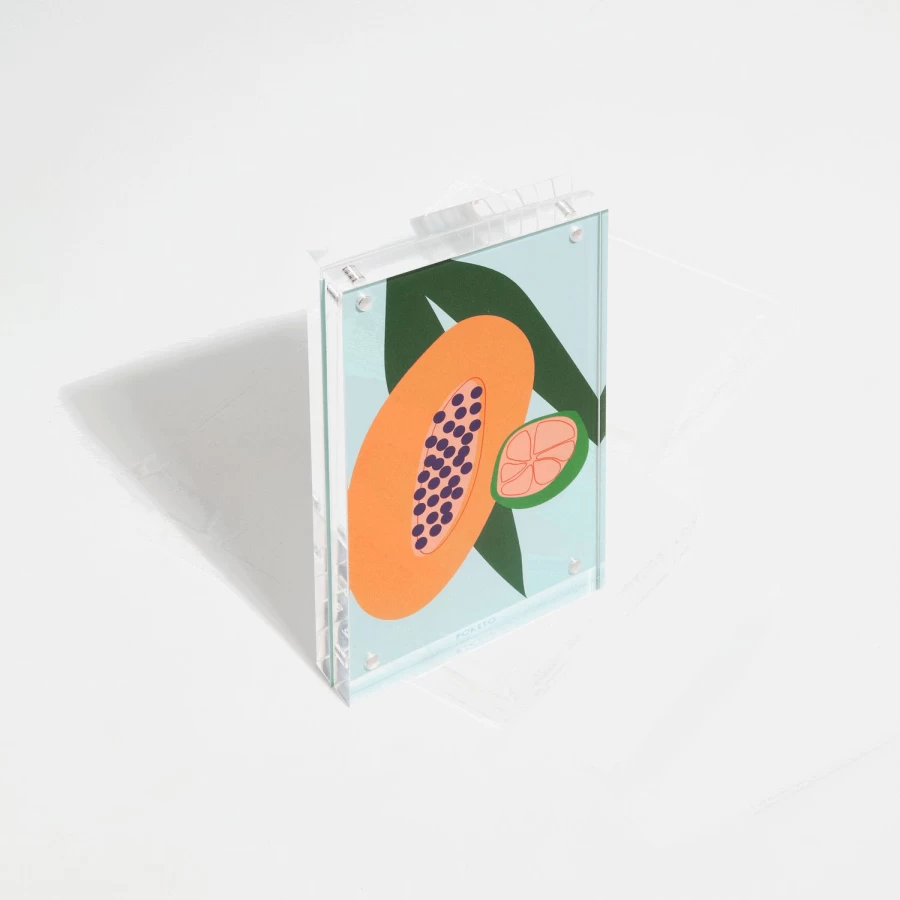 Poketo Acrylic Photo Frame - Modern Display for Pictures, Wall Mount or Tabletop - Clear, Lightweight & Durable
