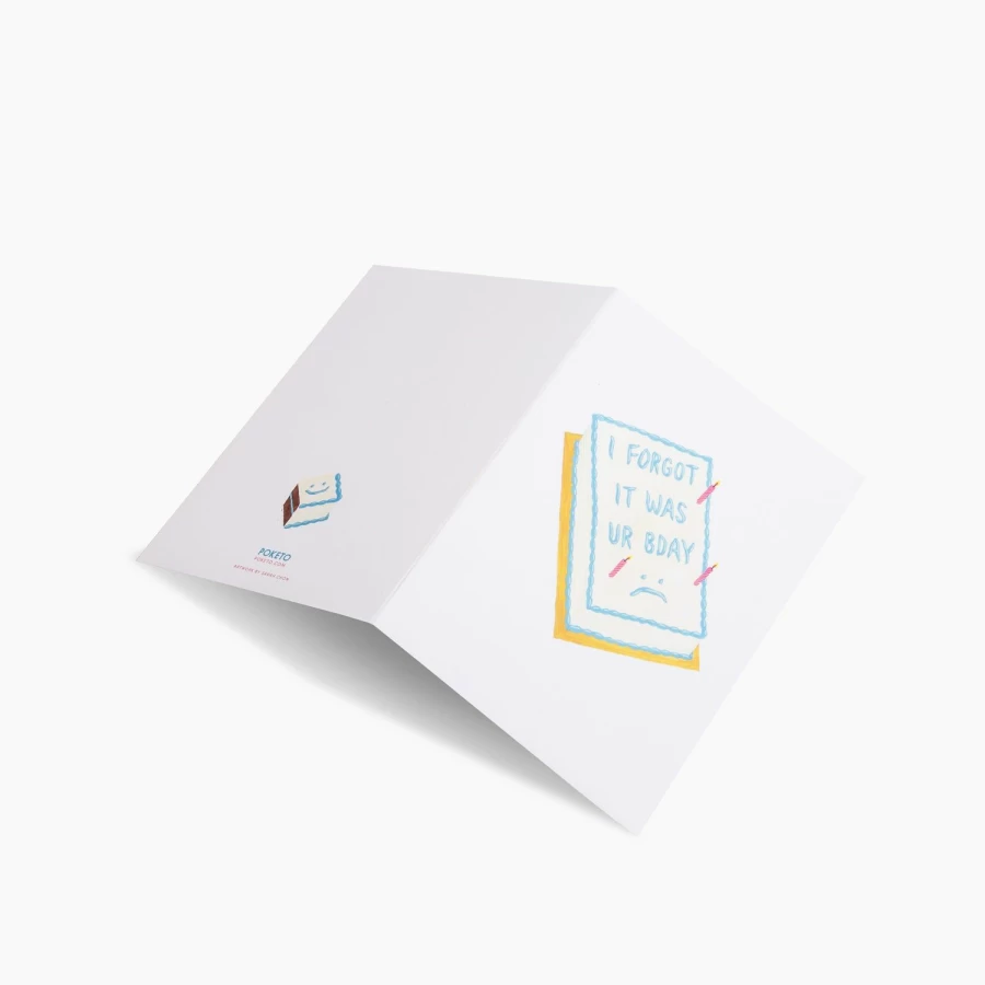 "Poketo Forgot Your Birthday Card - Unique Last-Minute Greeting Card"