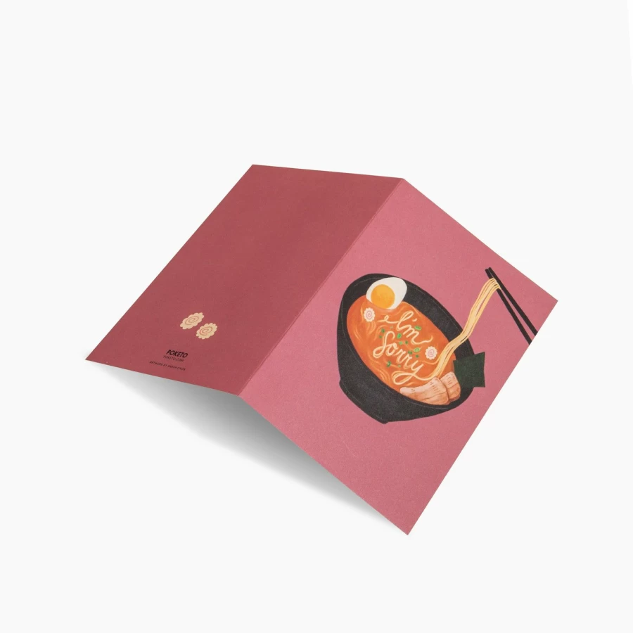 "Poketo I'M Sorry Ramen Card - Apology Gift for Ramen Lovers"
