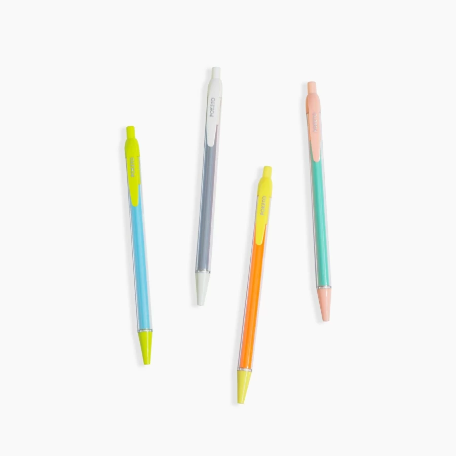 Poketo 4-Piece Colorblock Mechanical Pencil Set - Assorted Colors